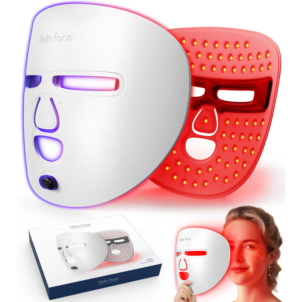 LED light therapy face mask red light 336 LEDs wireless home use
