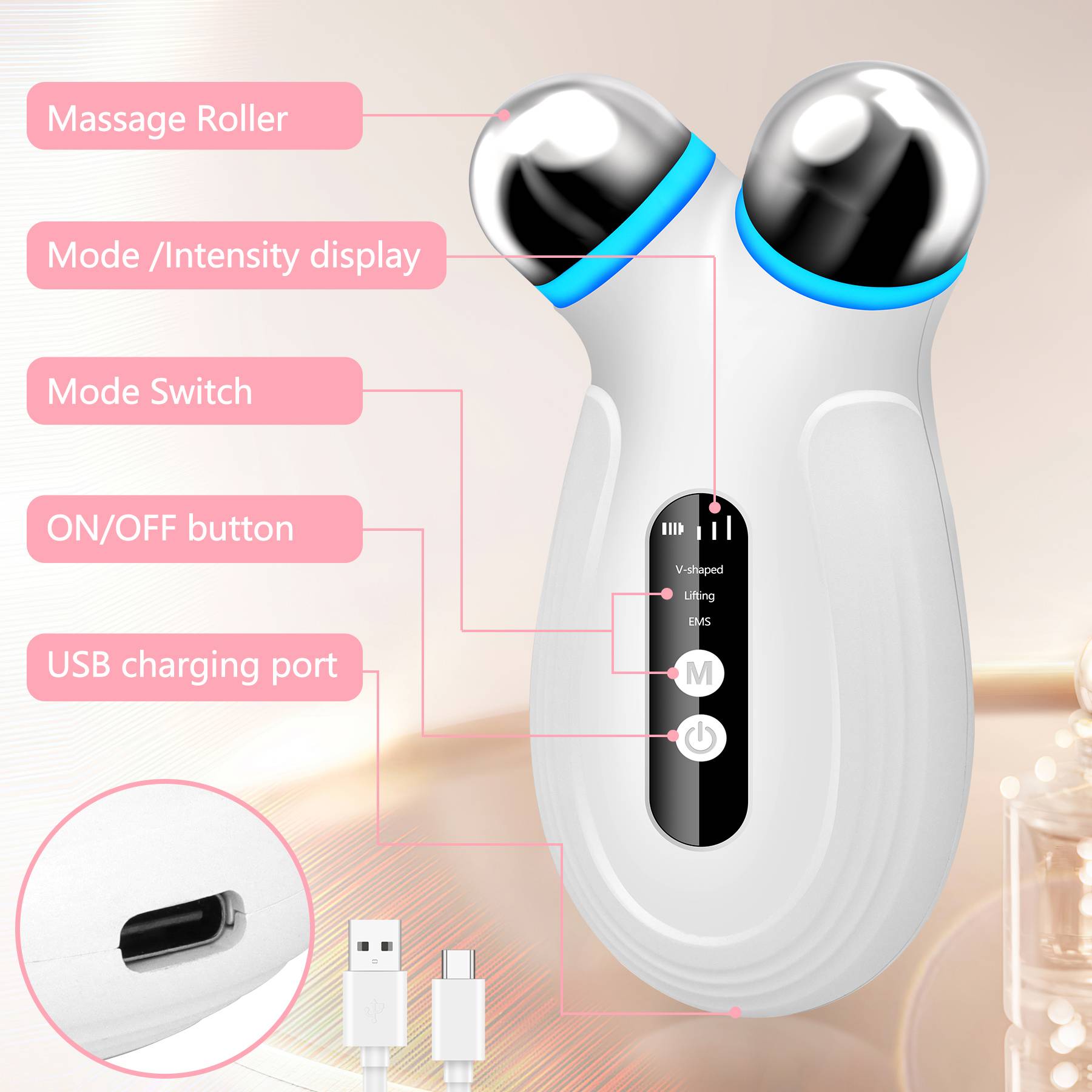 EMS facial device skin firming home use