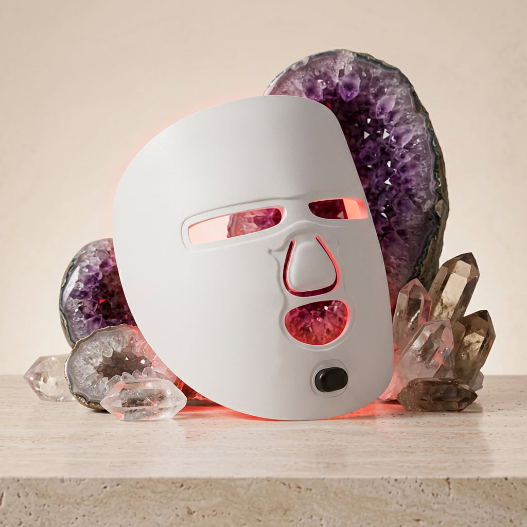 LED LIGHT THERAPY FACE MASK — ACNE, DARK SPOTS & COLLAGEN · 332 LEDs · CORDLESS
